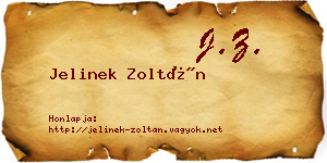 Jelinek Zoltán névjegykártya