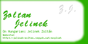 zoltan jelinek business card